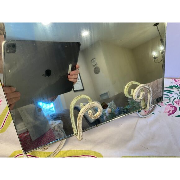 Etched top mirror vintage wall mirror must see - Picture 7 of 8